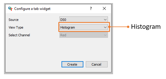 Histogram view selection